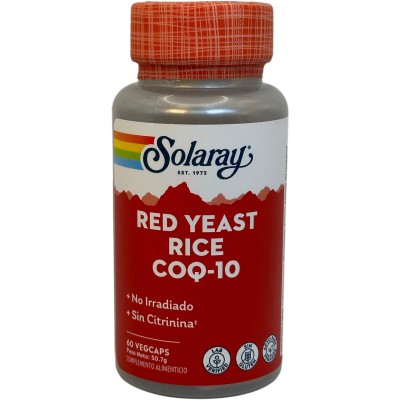 Levadura Roja de arroz, Red Yeast Rice Plus Q10, 60 VegCaps. Sin gluten. Apto para veganos de SOLARAY SOLARAY SM-8892 Ayudas ...