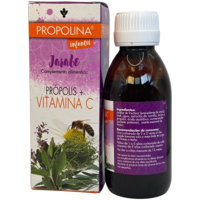 PROPOLINA infantil JARABE (Própolis + Vitamina C) 150ml de Plantis Artesania Agrícola ART-04373 Acción benéfica garganta y pe...