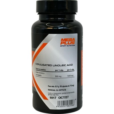 CLA tonalín (ácido linoleico cojugado) 500ml 90 cápsulas de MEGAPLUS Megaplus MEG-176025 Suplementos Deportivos (Complementos...