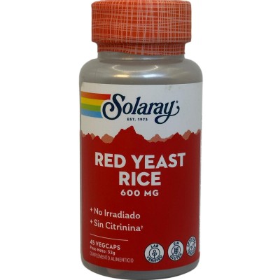 Levadura Roja de arroz, Red Yeast Rice Plus Q10, 45 VegCaps. Sin gluten. de SOLARAY SOLARAY SM-446 Ayudas niveles Colesterol ...