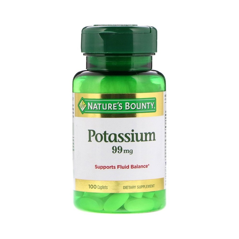 Potasio 99 mg, 100 cápsulas de Nature's Bounty NATURE´S BOUNTY NRT-01110 Minerales salud.bio