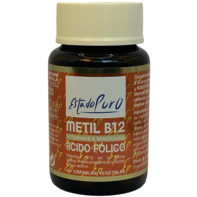 METIL B12 ÁCIDO FÓLICO 60 cápsulas ESTADO PURO de Tongil Tongil M46 Vitamina B salud.bio