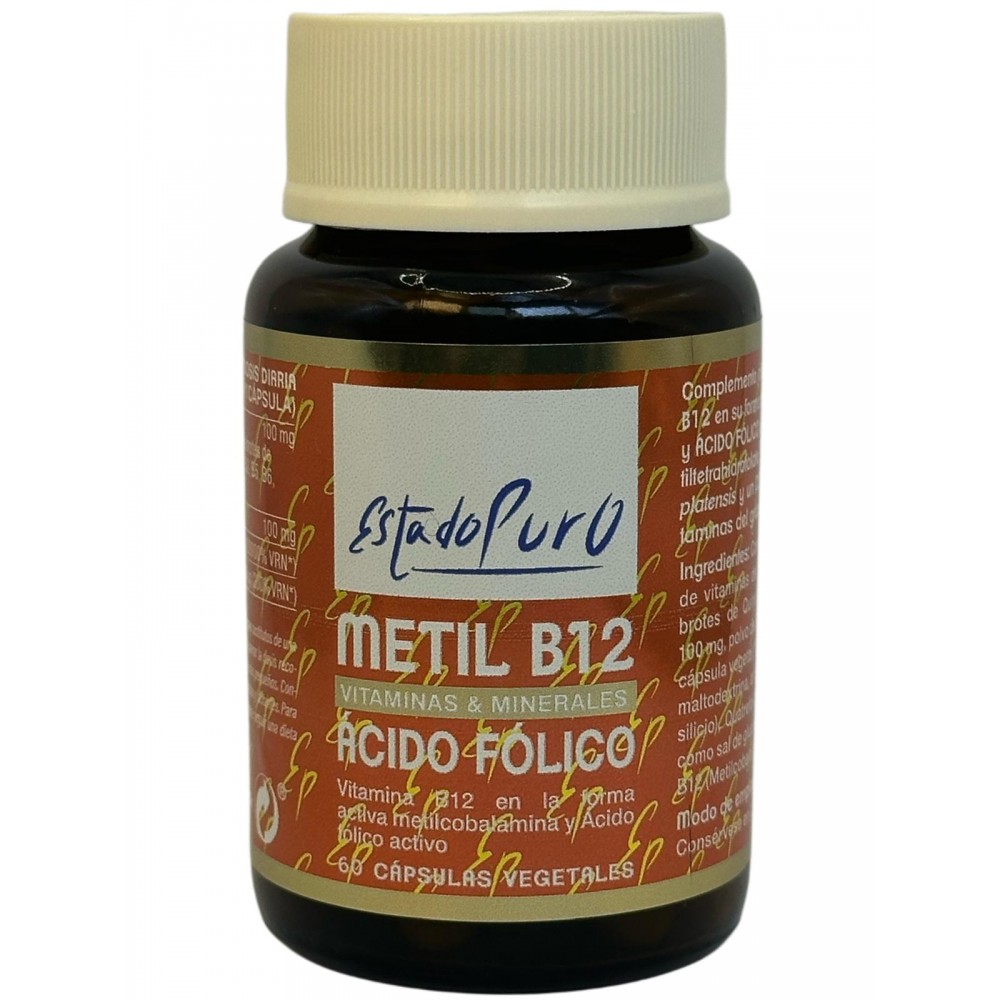 METIL B12 ÁCIDO FÓLICO 60 cápsulas ESTADO PURO de Tongil Tongil M46 Vitamina B salud.bio