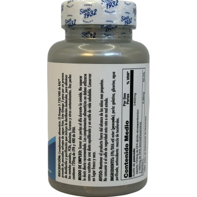 Omega 3 de 720mg EPA / 480DHA 60 perlas de Kal KAL KAL-71306 Sistema circulatorio salud.bio