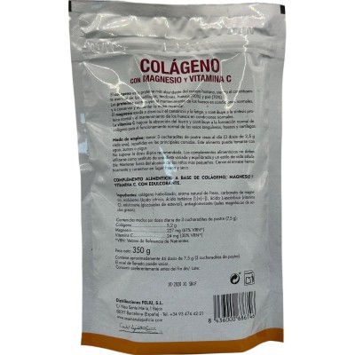 Colágeno con Magnesio y Vitamina C, 350g Polvo, sabor Fresa de Ana Maria Lajusticia Ana Maria LaJusticia ANA-68073 Articulaci...