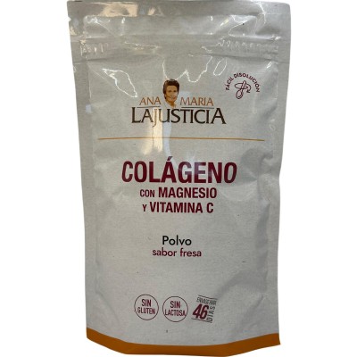 Colágeno con Magnesio y Vitamina C, 350g Polvo, sabor Fresa de Ana Maria Lajusticia Ana Maria LaJusticia ANA-68073 Articulaci...