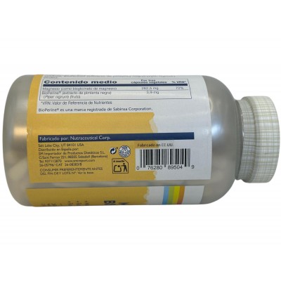 BIG Magnesium Bisglycinate mejorado (Bisglicinato) 240 cápsulas vegetales de Solaray SOLARAY SOLA-89504 Articulaciones, Hueso...