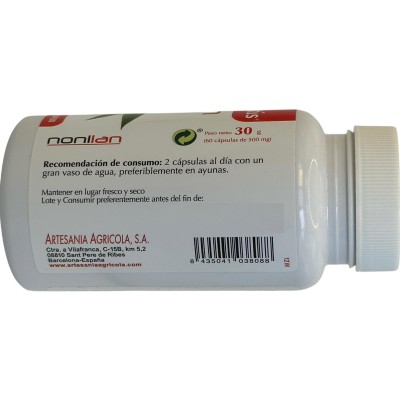 Nonilan (Noni + Harpagocito + Sauce + Ortosifon) 60 cápsulas 500mg de Plantis Artesania Agrícola ART-03808 Suplementos Natura...