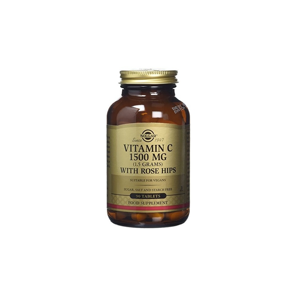 Vitamina C 1500 Mg con Escaramujo ROSE HIPS de Solgar SOLGAR  Vitamina C salud.bio