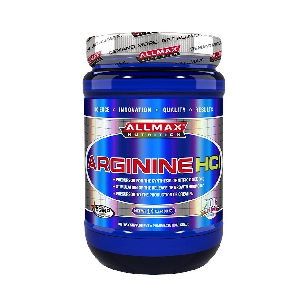 Arginine HCI Maximum Strength 5000 mg, 14 oz (400 g), de ALLMAX Nutrition ALLMAX Nutrition AMX-20040 Aminoácidos salud.bio