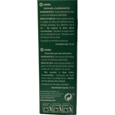 Aceite Esencial de Árbol del Té 15ml de MARNYS Marnys AA026 Aceites esenciales uso interno salud.bio