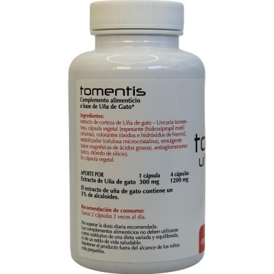 TORMENTIS (Planta uña de gato) 120 cápsulas 540mg de Plantis Artesania Agrícola ART-04255 Sistema inmunitario salud.bio