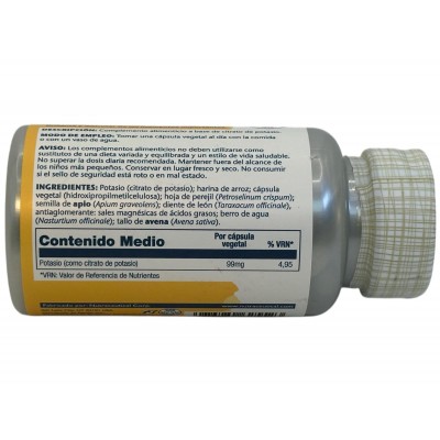 Potasio Citrato 99mg 60 Cápsulas Vegetales de Solaray SOLARAY SM-12109 Minerales salud.bio
