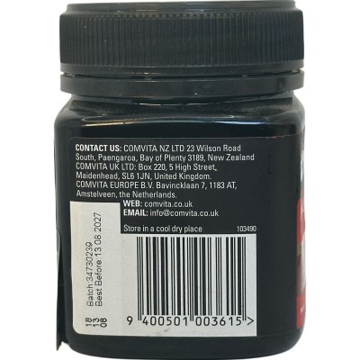 Miel de Manuka HGO263+ (10+UMF) 250g de Comvita El Granero 9400501003615 Miel, Polen, Jalea Real, Propolis salud.bio