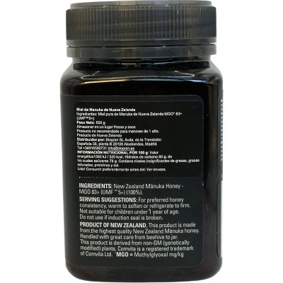 Miel de Manuka HGO83+ (5+UMF) 500g de Comvita El Granero 9400501001116 Miel, Polen, Jalea Real, Propolis salud.bio
