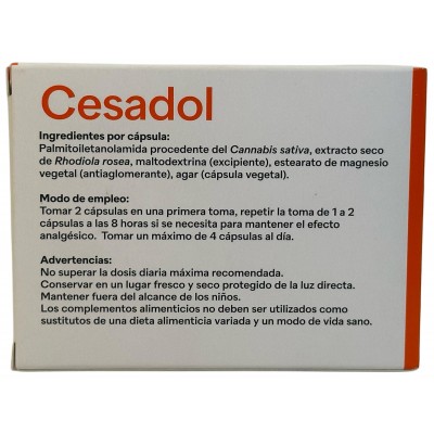 Cesadol 30 cápsulas de L2pharm L2pharma | Laboratorios L2 2007, S.L. L2P-62023 Suplementos Naturales acción Analgesica, Antii...