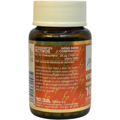 Vitamina D3 (Colecaciferol 25pg) 1000 UI 100 comprimidos de Tongil Tongil M25 Inicio salud.bio