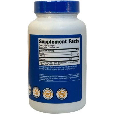 Licopeno 50 mg 120 cápsulas blandas de Nutricost Nutricost NCS-67378 Antioxidantes salud.bio