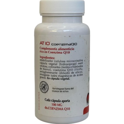 AT10 (Coenzima Q10) 100mg 60 cápsulas de Plantis Artesania Agrícola 092020 Antioxidantes salud.bio