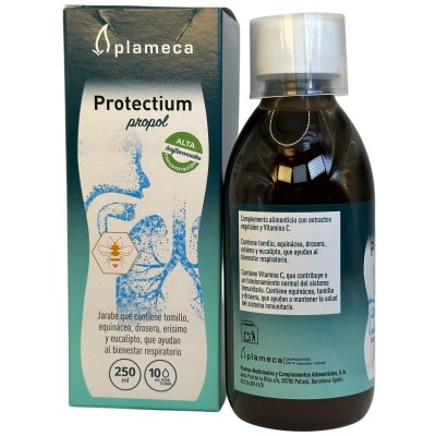 Protectium Propol 250ml Jarabe de Plameca Plameca PLA-456400 Acción benéfica garganta y pecho salud.bio