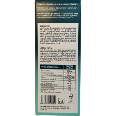 Protectium Propol 250ml Jarabe de Plameca Plameca PLA-456400 Acción benéfica garganta y pecho salud.bio