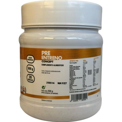 PreEntreno CONCEP (Pre-Work) 500g de Megaplus Megaplus MEG-142060 Suplementos Deportivos (Complementos Alimenticios) salud.bio