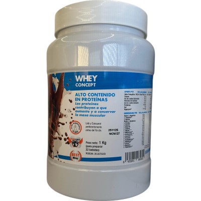 WHEY CONCEPT 1Kg. Proteína alta calidad de Megaplus Megaplus  Proteinas salud.bio