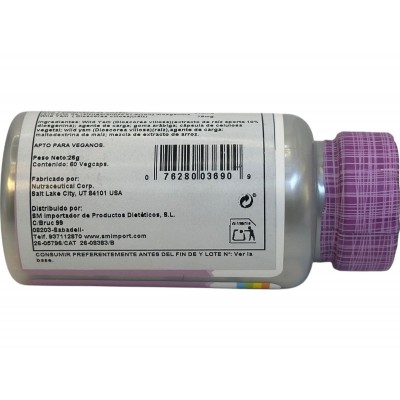 WILD YAM (Dioscorea villosa) 60 Cápsulas Vegetales de Solaray SOLARAY SOLA-03690 Menopausia salud.bio
