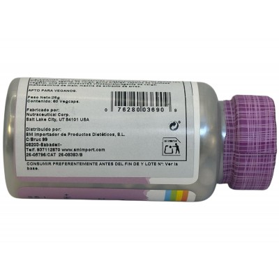 WILD YAM (Dioscorea villosa) 60 Cápsulas Vegetales de Solaray SOLARAY SOLA-03690 Menopausia salud.bio