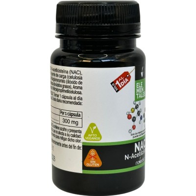 NAC N-Acetil L-Cisteína 300mg 30 cápsulas Vegetales de Novadiet Novadiet NOV-53541 Higado y sistema hepatobiliar salud.bio