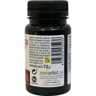 Magnesio Bisglicinato 500mg 90 comprimidos de Novadiet Novadiet NOV-53523 Articulaciones, Huesos, Tendones y Musculos, compon...