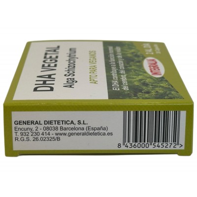 DHA Vegetal Alga Schizochytrium 30 cápsulas de integralia INTEGRALIA 503 Complementos Alimenticios (Suplementos nutricionales...