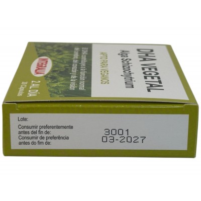DHA Vegetal Alga Schizochytrium 30 cápsulas de integralia INTEGRALIA 503 Complementos Alimenticios (Suplementos nutricionales...