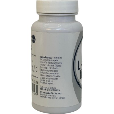 L-Metionina 60 cápsulas 500mg de Plantis Artesania Agrícola ART-04503 Higado y sistema hepatobiliar salud.bio