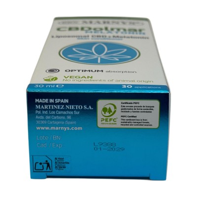 CBDolmar Melatonin (CBD 3%) de MARNYS® Marnys CB102 Cosmética Natural salud.bio