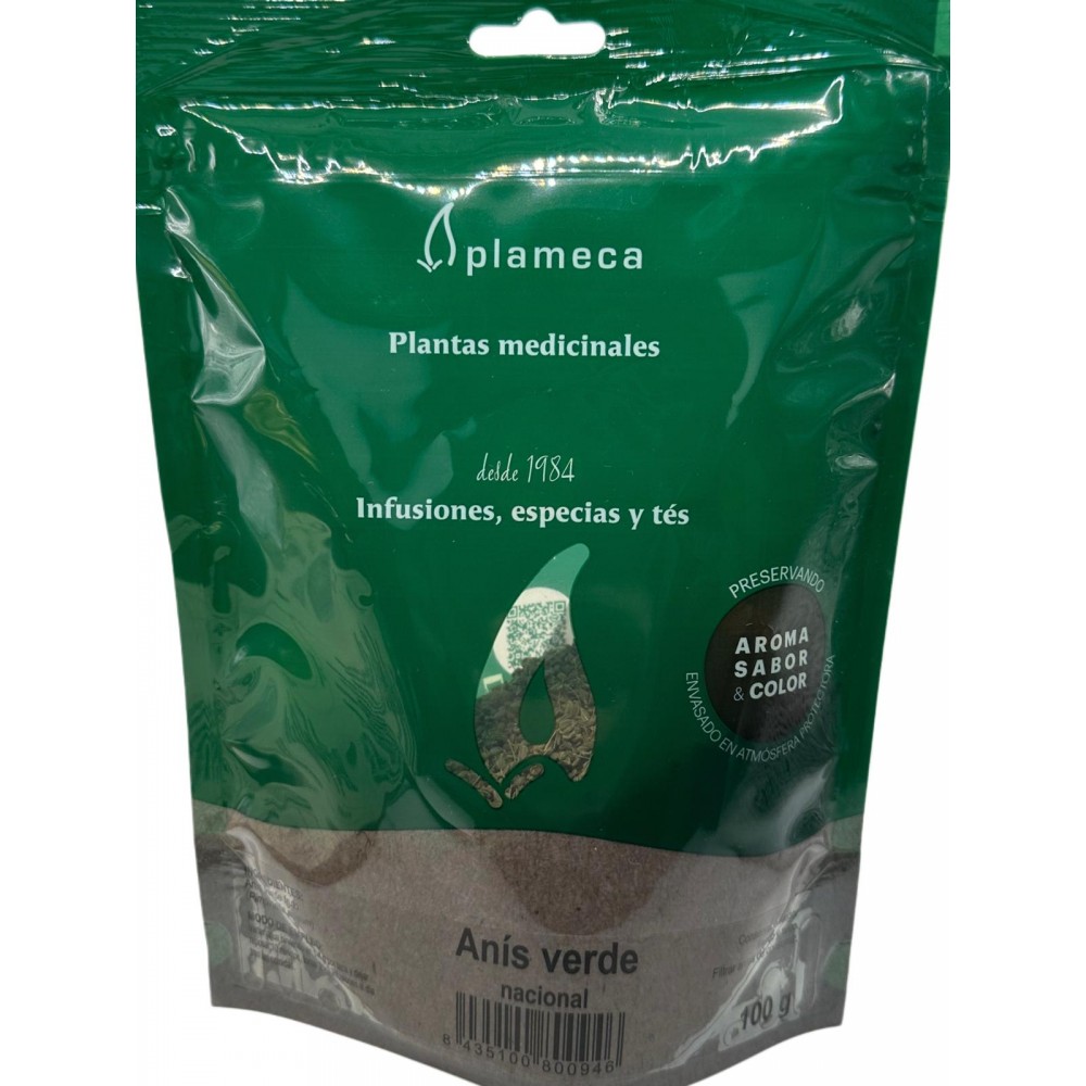 Anís verde nacional 100g de Plameca Plameca PLA-800946 Plantas y Semillas empacadas salud.bio