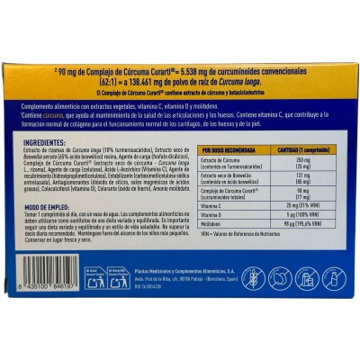Bi-Curarti Advanced 30 comprimidos de Plameca Plameca PLA-84619 Suplementos Naturales acción Analgesica, Antiinflamatoria, ma...
