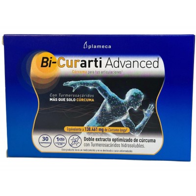 Bi-Curarti Advanced 30 comprimidos de Plameca Plameca PLA-84619 Suplementos Naturales acción Analgesica, Antiinflamatoria, ma...
