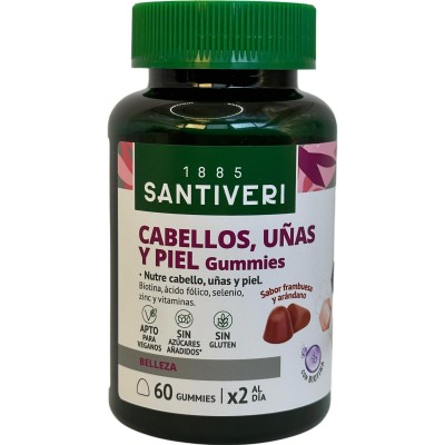CUP Cabello, Piel, Uñas (60 Gummies masticables) sin azúcar de Santiveri Santiveri  SAN-04675 Piel, Cabello y Uñas, Complemen...