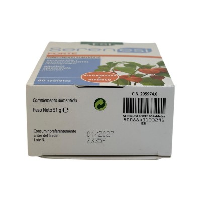 SERENESI FORTE (60 TABLETAS) de ESI ESI 03010410 Estados emocionales, ansiedad, estrés, depresión, relax salud.bio