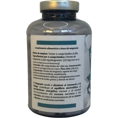 CITRATO de MAGNESIO 180 comprimidos de 1690mg de Pinisan Pinisan PIN-00890 Suplementos Minerales  salud.bio