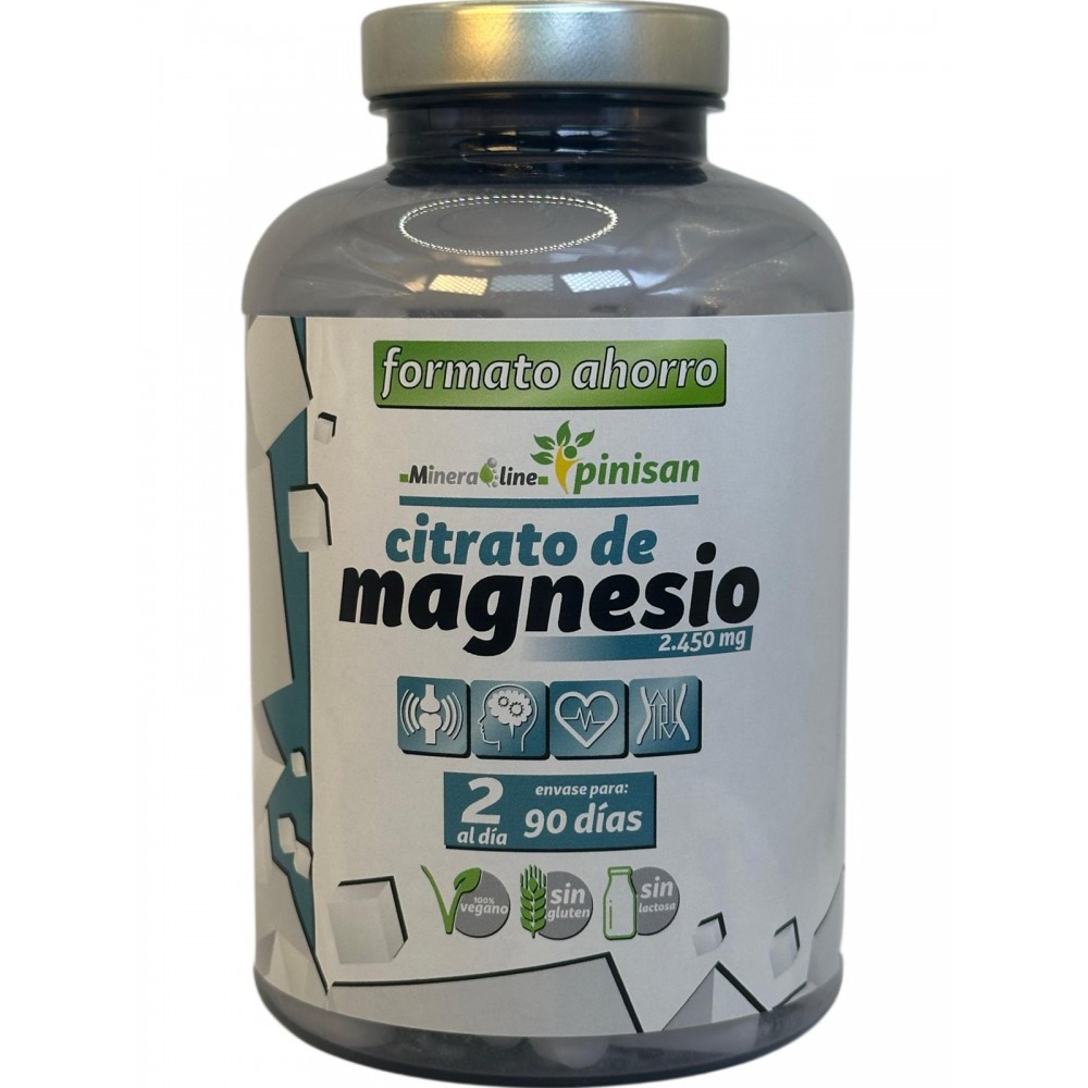 CITRATO de MAGNESIO 180 comprimidos de 1690mg de Pinisan Pinisan PIN-00890 Suplementos Minerales  salud.bio