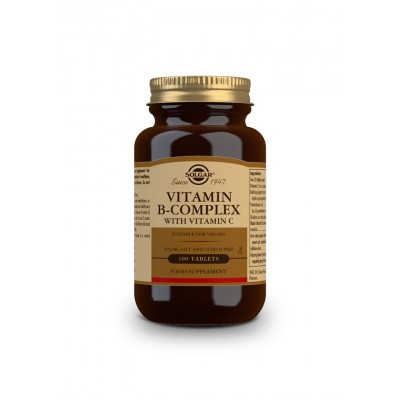 Vitamina B Complex con Vitamina C, en comprimidos de Solgar SOLGAR  Vitamina B salud.bio