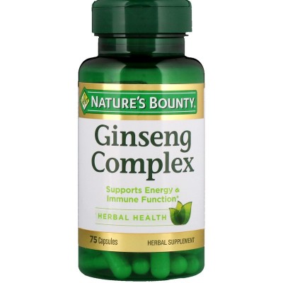 Complejo Ginseng, 75 cápsulas de Nature's Bounty NATURE´S BOUNTY NRT-11932 Cansancio, fatiga, astenia primaveral salud.bio