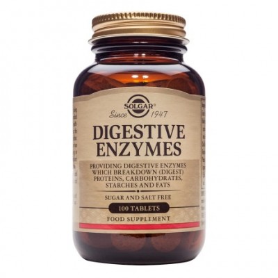 Enzimas Digestivas 100 comprimidos de Solgar SOLGAR SOL-1000 Ayudas aparato Digestivo salud.bio
