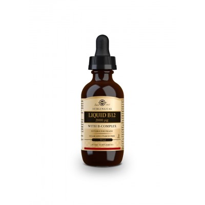 Vitamina B12 Líquida con B-Complex 2000 µg - 59 ml de Solgar SOLGAR 061595 Vitamina B salud.bio