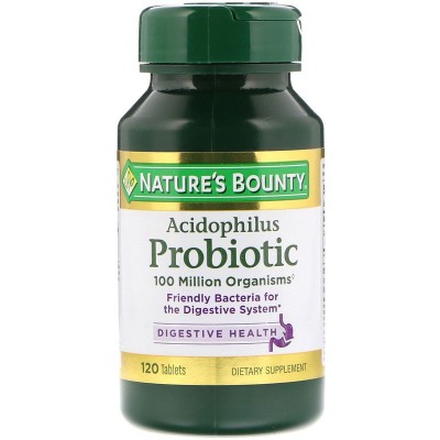 Probiótico acidófilo, 120 tabletas de Nature's Bounty NATURE´S BOUNTY NRT-02610 Ayudas aparato Digestivo salud.bio