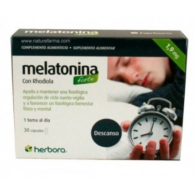 Melatonina FORTE con Rhodiola 30 Capsulas de herbora Herbora 501018 insomnio y descanso salud.bio