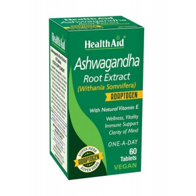 Ashwagandha (Withania somnifera) root extract de Health Aid Health Aid 804003 Estados emocionales, ansiedad, estrés, depresió...