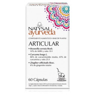 Articular Ayurveda de Natysal Natysal 13537 Suplementos Naturales acción Analgesica, Antiinflamatoria, malestar, dolor salud.bio